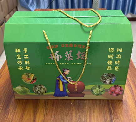 礼品盒单坛装:礼品盒+土陶精致倒扑坛1 套+丝瓜布+篾条+280天以上益生菌发酵倒扑坛菜500g（精选）